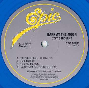 LP Ozzy Osbourne: Bark At The Moon CLR 623786