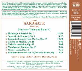 CD Pablo De Sarasate: Concert Fantasies, Music For Violin And Piano • 2 245862