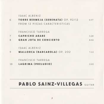 CD Pablo Sáinz Villegas: Soul Of Spanish Guitar 191209