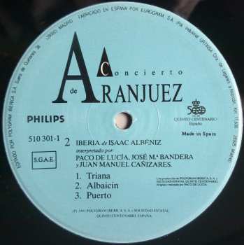 LP Paco De Lucía: Concierto De Aranjuez De Joaquín Rodrigo 616987