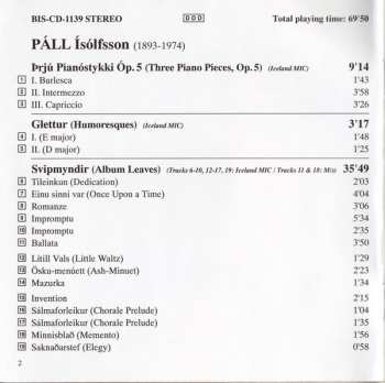 CD Páll Ísólfsson: Complete Original Piano Music 287223