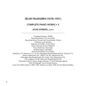 CD Selim Palmgren: Complete Piano Works, Vol. 3 599578