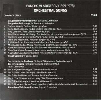 2CD Pancho Vladigerov: Orchestral Songs 572623