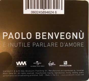 LP Paolo Benvegnù: È Inutile Parlare D'Amore 597260