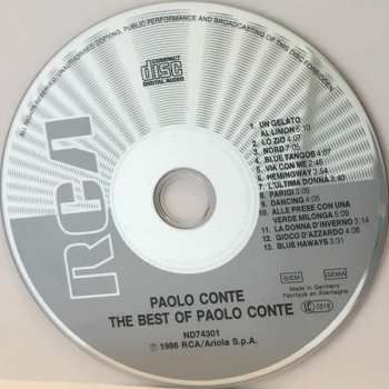 CD Paolo Conte: The Best Of Paolo Conte 4206