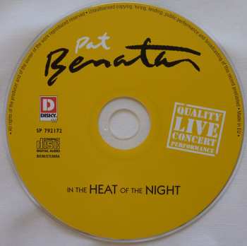 CD Pat Benatar: In The Heat Of The Night 639638