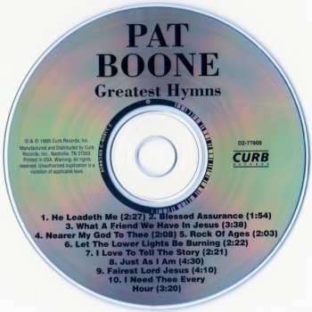 CD Pat Boone: Greatest Hymns 565289