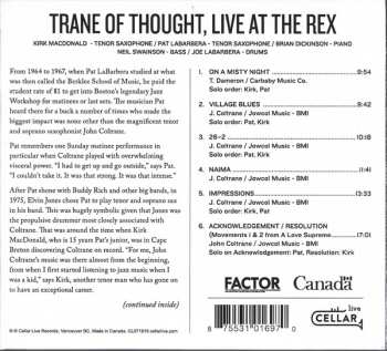 CD Pat LaBarbera / Kirk MacDonald Quintet: Trane Of Thought - Live At The Rex 597752