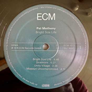 LP Pat Metheny: Bright Size Life 607713