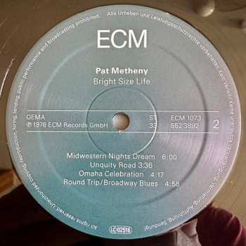 LP Pat Metheny: Bright Size Life 607713