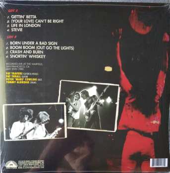 LP Pat Travers Band: Live! Snortin' Whiskey At The Warfield 598593