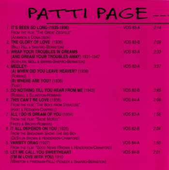 CD Patti Page: I Don't Want To Set The World On Fire 655166