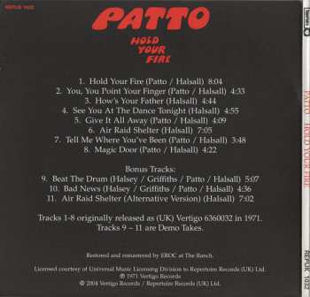 CD Patto: Hold Your Fire 514820