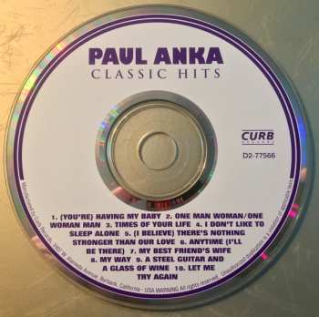 CD Paul Anka: Classic Hits 618529