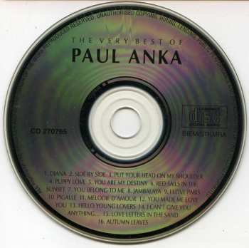 CD Paul Anka: The Very Best Of  Paul Anka 375469