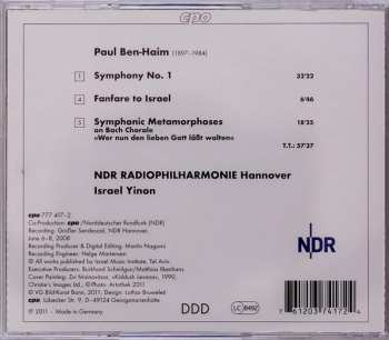 CD NDR Radiophilharmonie: Symphony No. 1 ∙ Fanfare To Israel ∙ Symphonic Metamorphosis 188721