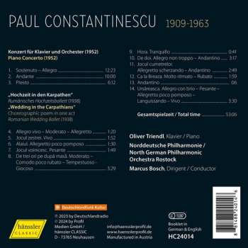 CD Paul Constantinescu: Piano Concerto; Wedding In The Carpathians 619597