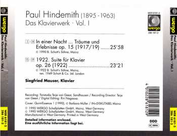 CD Paul Hindemith: Das Klavierwerk • Vol. I 342940