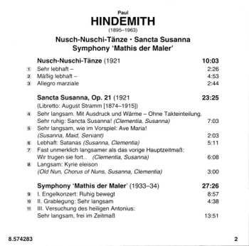 CD Paul Hindemith: Hindemith: Symphony 'Mathis Der Maler' / Nusch-Nuschi Tänze • Sancta Susanna 572812