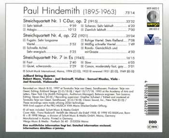 CD Paul Hindemith: Streichquartette Nr. 1 C-Dur, Op. 2 / Nr. 4, Op. 22 / Nr. 7 In Es 303015