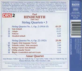 CD Paul Hindemith: String Quartets 3 344022