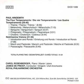 CD The Royal Philharmonic Orchestra: The Four Temperaments, Nobilissima Visione 649710