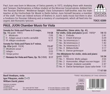 CD Paul Juon: Chamber Music For Viola 555556