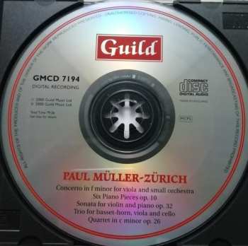 CD Paul Müller-Zürich: Viola Concerto 493221