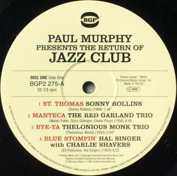 2LP Paul Murphy: The Return Of Jazz Club (Dancefloor Classics From The Original Jazz Dance DJ) 558988