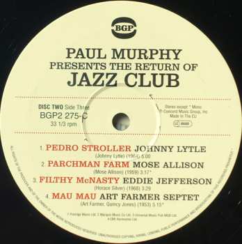 2LP Paul Murphy: The Return Of Jazz Club (Dancefloor Classics From The Original Jazz Dance DJ) 558988