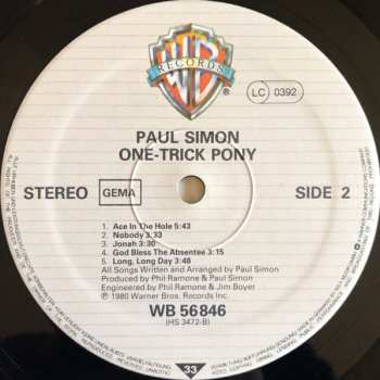 LP Paul Simon: One-Trick Pony 638390