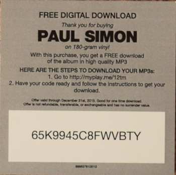 LP Paul Simon: Paul Simon LTD | NUM 603901