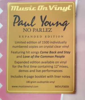 2LP Paul Young: No Parlez CLR | LTD | NUM 641926