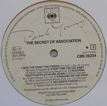 LP Paul Young: The Secret Of Association 425564