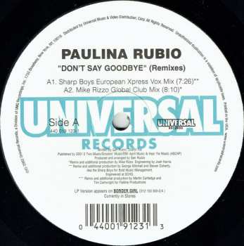 LP Paulina Rubio: Don't Say Goodbye (Remixes) 574531