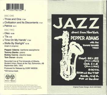 2CD Pepper Adams: Live At Room At The Top 560892