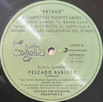 LP Pescado Rabioso: Artaud 612092