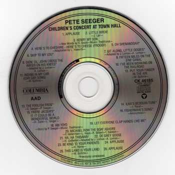 CD Pete Seeger: Children's Concert At Town Hall 611522