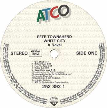 LP Pete Townshend: White City (A Novel) 322402