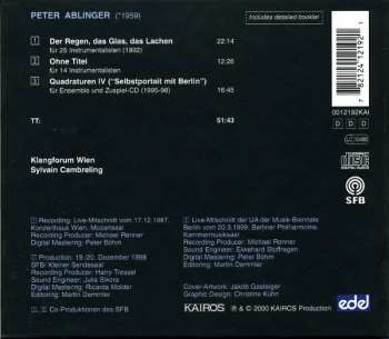 CD Peter Ablinger: Der Regen, Das Glas, Das Lachen 555850