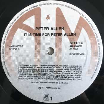 2LP Peter Allen: It Is Time For (2xLP) 338820