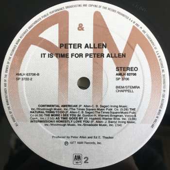 2LP Peter Allen: It Is Time For (2xLP) 338820