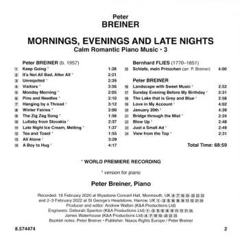 CD Peter Breiner: Mornings, Evenings And Late Nights 601185