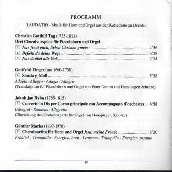 CD Peter Damm: Laudatio (Musik Für Horn Und Orgel Aus Der Kathedrale Zu Dresden) 654451