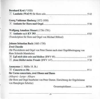 CD Peter Damm: Laudatio (Musik Für Horn Und Orgel Aus Der Kathedrale Zu Dresden) 654451