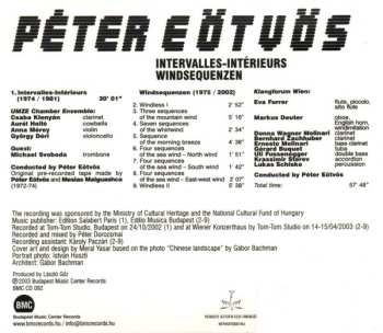 CD Peter Eötvös: Intervalles-Intérieurs / Windsequenzen 557900