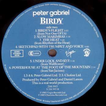 LP Peter Gabriel: Birdy (Music From The Film By Peter Gabriel) 624712