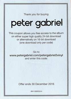 2LP Peter Gabriel: Peter Gabriel LTD | NUM 78387