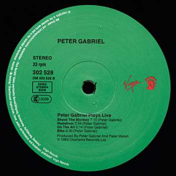 2LP Peter Gabriel: Plays Live 660809