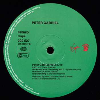 2LP Peter Gabriel: Plays Live 660809